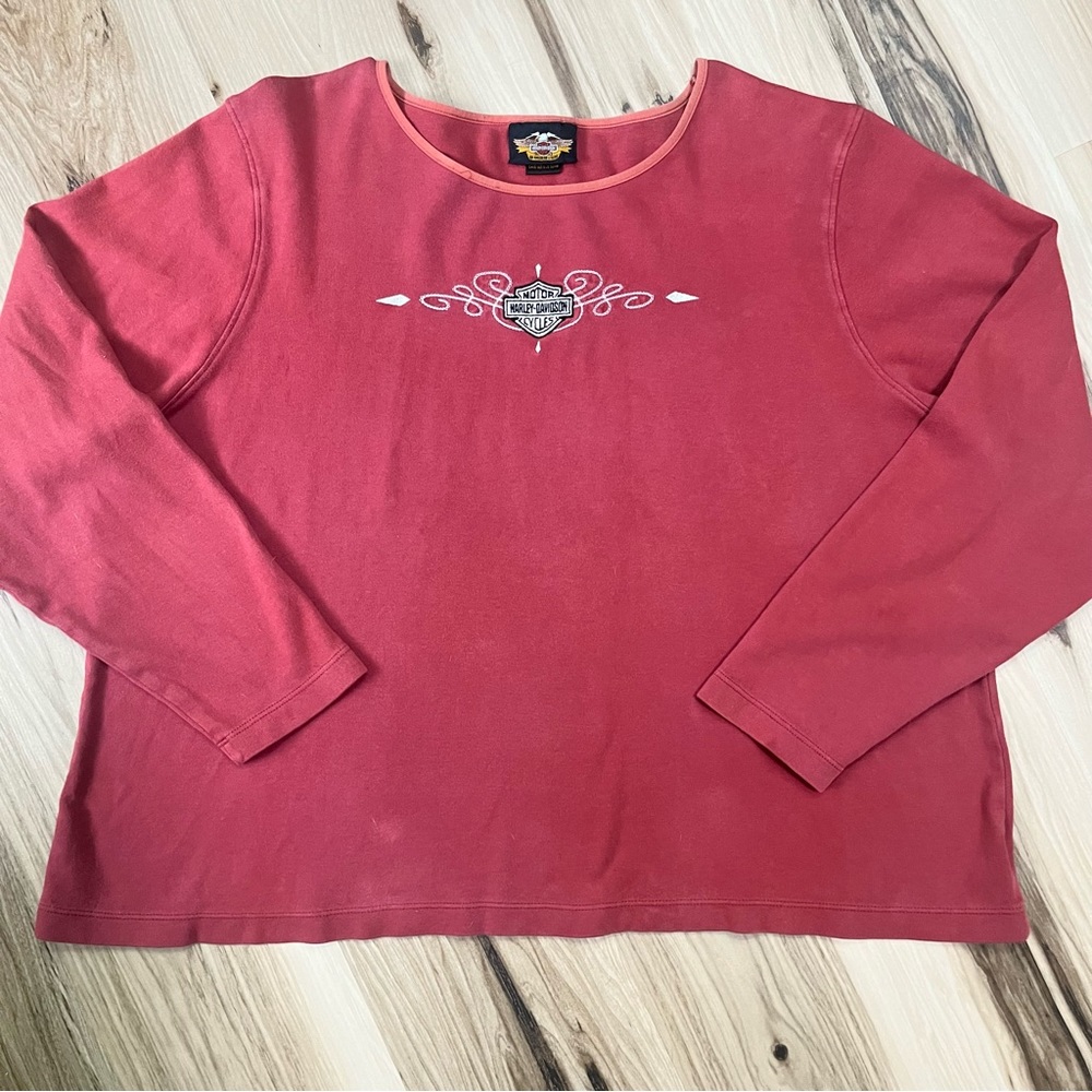 Harley Davidson Women’s Rust Colored Long Sleeve Shirt Size 3W